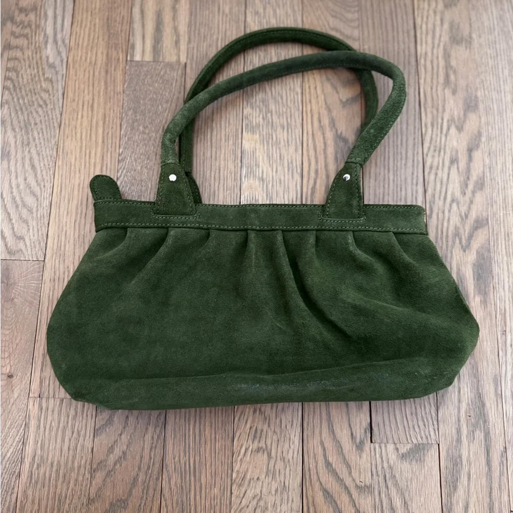 Ann Taylor Loft Green Suede Bag - Picture 2 of 13